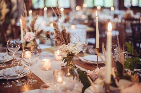 Charming vintage wedding table setting